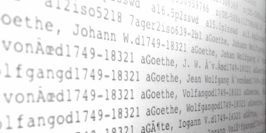 Metadatensatz zur Person Johannn Wolfgang Goethes im Austauschformat MARC 21