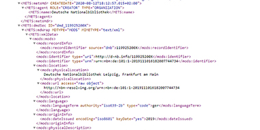 XML-Code im METS-Format