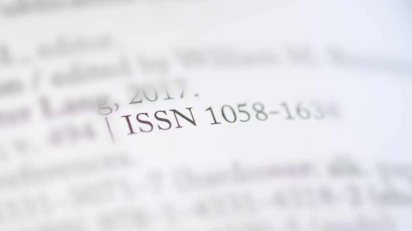 ISSN information in the imprint of a publication