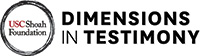 Logo of the USC Shoah Foundation's programme "Dimensions in Testimony"