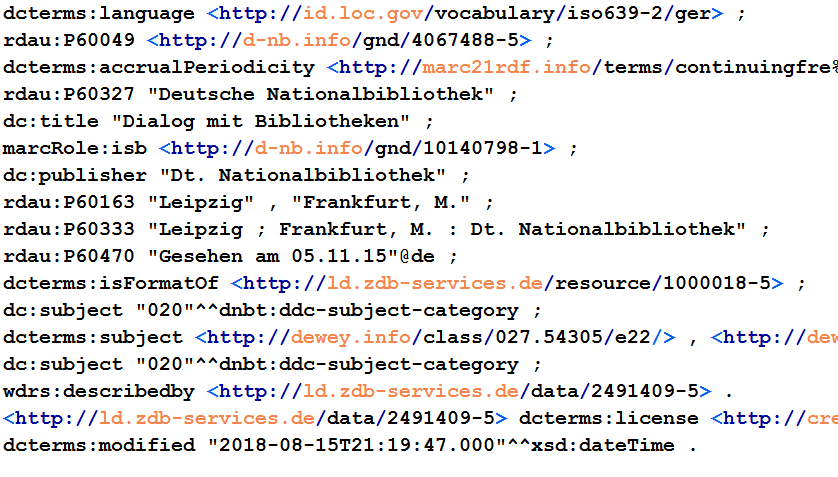 Datensatz aus der Zeitschriftendatenbank im Format MAR21; hier für unsere Publikation „Dialog mit Bibliotheken" Datensatz aus der Zeitschriftendatenbank im Format MAR21; hier für unsere Publikation „Dialog mit Bibliotheken"