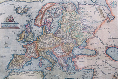 Darstellung Europas 1595 von dem Antwerpener Kartographen Abraham Ortelius