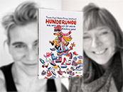 Coverabbildung vom Buch "Hunderunde", Portraits der beiden Autorinnen verschwommen im Hintergrund.  Coverabbildung vom Buch "Hunderunde", Portraits der beiden Autorinnen verschwommen im Hintergrund.