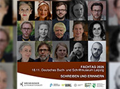 Collage aus Porträtfotos von Personen, darunter steht der Name der Veranstaltung Collage aus Porträtfotos von Personen, darunter steht der Name der Veranstaltung