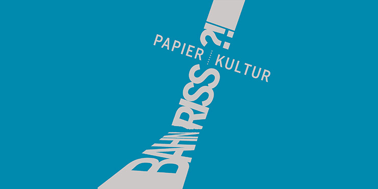 Logo der virtuellen Ausstellung „Bahnriss?! Papier - Kultur“ der Deutschen Nationalbibliothek 