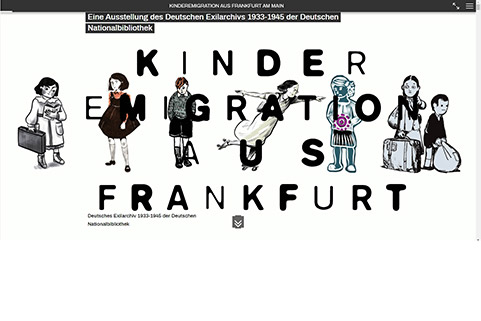 Screenshot der virtuellen Ausstellung „Kinderemigration aus Frankfurt“