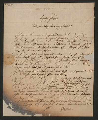 Brief von Georg Joachim Göschen an August Wilhelm Schlegel in Amsterdam. Leipzig, 27.2.1794.