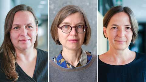 Triptychon aus den Porträts der drei neuen Fachbereichsleiterinnen Triptychon aus den Porträts der drei neuen Fachbereichsleiterinnen