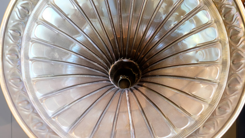 Detail of the horn of a horn gramophone Detail of the horn of a horn gramophone
