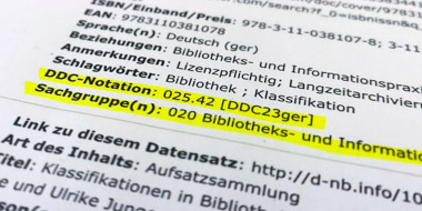A Dewey Number in the German National Bibliography
