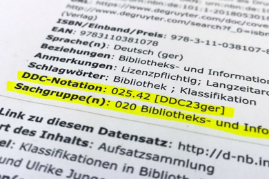 A Dewey-Number in the German National Bibliography