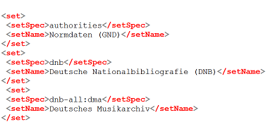 Screenshot of a request via the Open Archives Initiative interface Screenshot of a request via the Open Archives Initiative interface