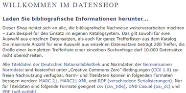 Screenshot of the Data shop Webpage Screenshot of the Data shop Webpage