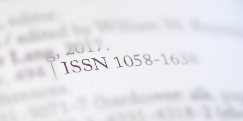 ISSN information in the imprint of a publication