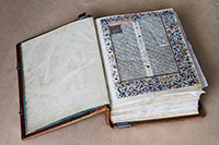 Open page in the Gutenberg bible, Leipzig provenance